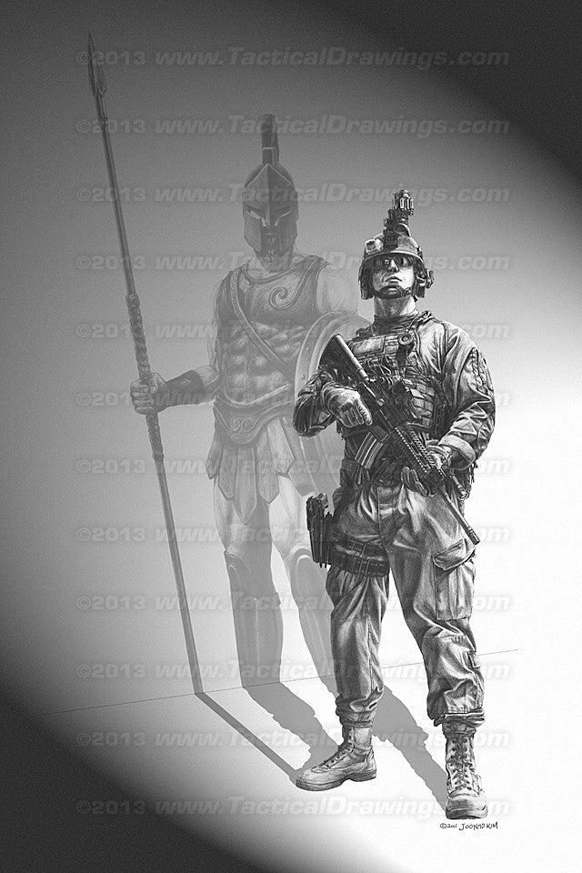 Spirit of a warrior – Black and White