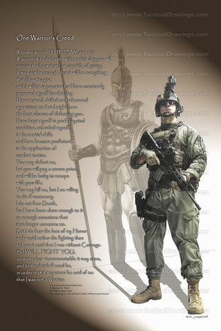 Spirit of a Warrior with One Warrior's Creed